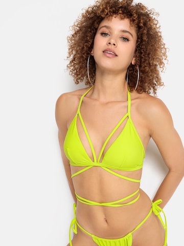 LSCN by LASCANA - Triángulo Top de bikini 'Gina' en verde: frente