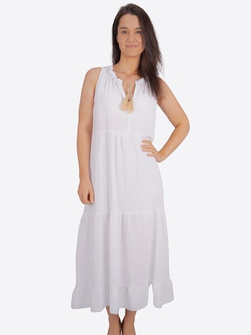 Robe d’été 'Viola' Seasons of April en blanc : devant