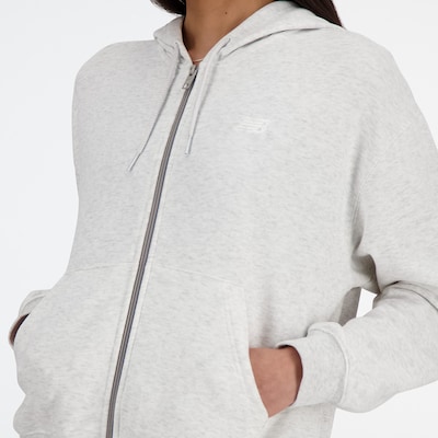 new balance Zip-Up Hoodie in mottled grey, Item view