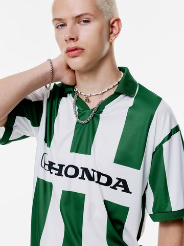 T-Shirt 'HONDA' Pull&Bear en vert