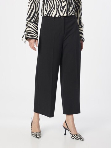 Fransa Wide leg Pantalon 'MILENA' in Zwart: voorkant