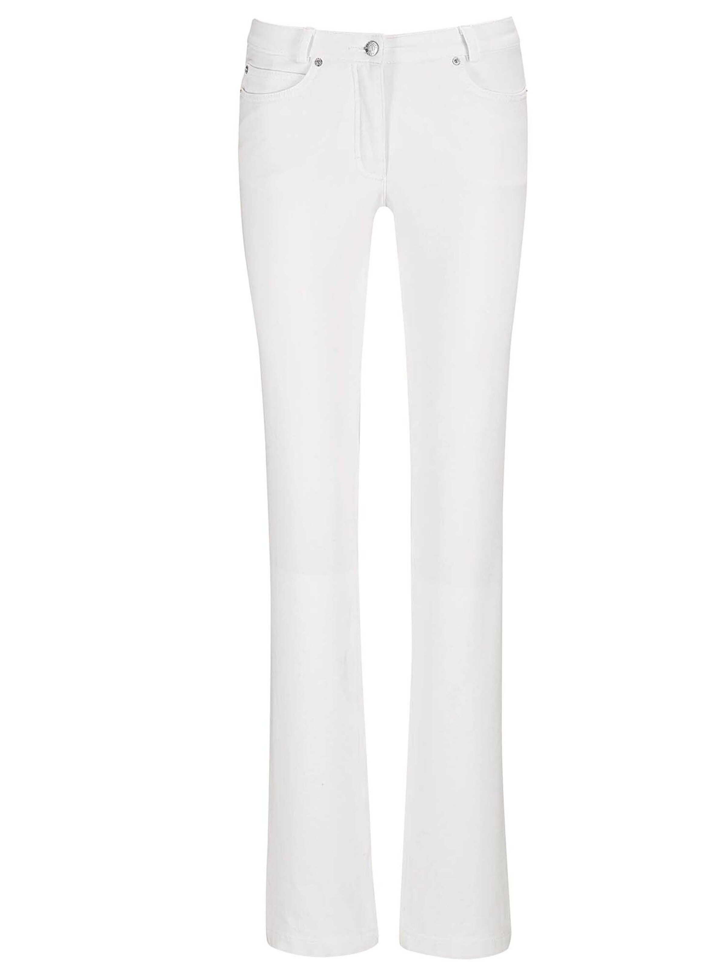 MADELEINE Slimfit Jeans in Wit: voorkant