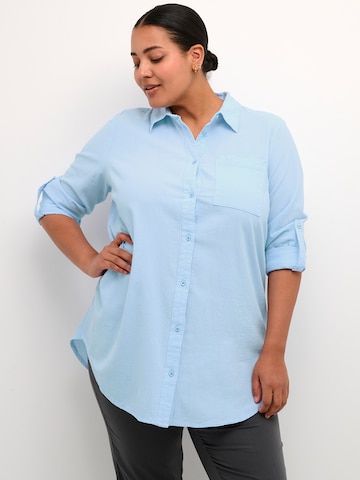 KAFFE CURVE Bluse 'Nana' in Blau: predná strana