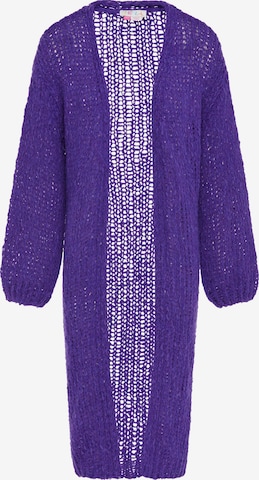 Cardigan IZIA en violet : devant