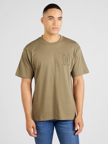 NORSE PROJECTS T-shirt 'Simon' i grön: framsida