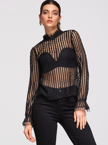 Ombre Bluse‌‌‌‌‌‌‌ in Schwarz