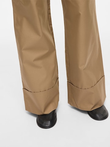 ROUGE EDIT Wide leg Bandplooibroek in Bruin