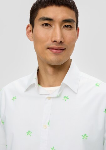 s.Oliver Regular fit Button Up Shirt in White