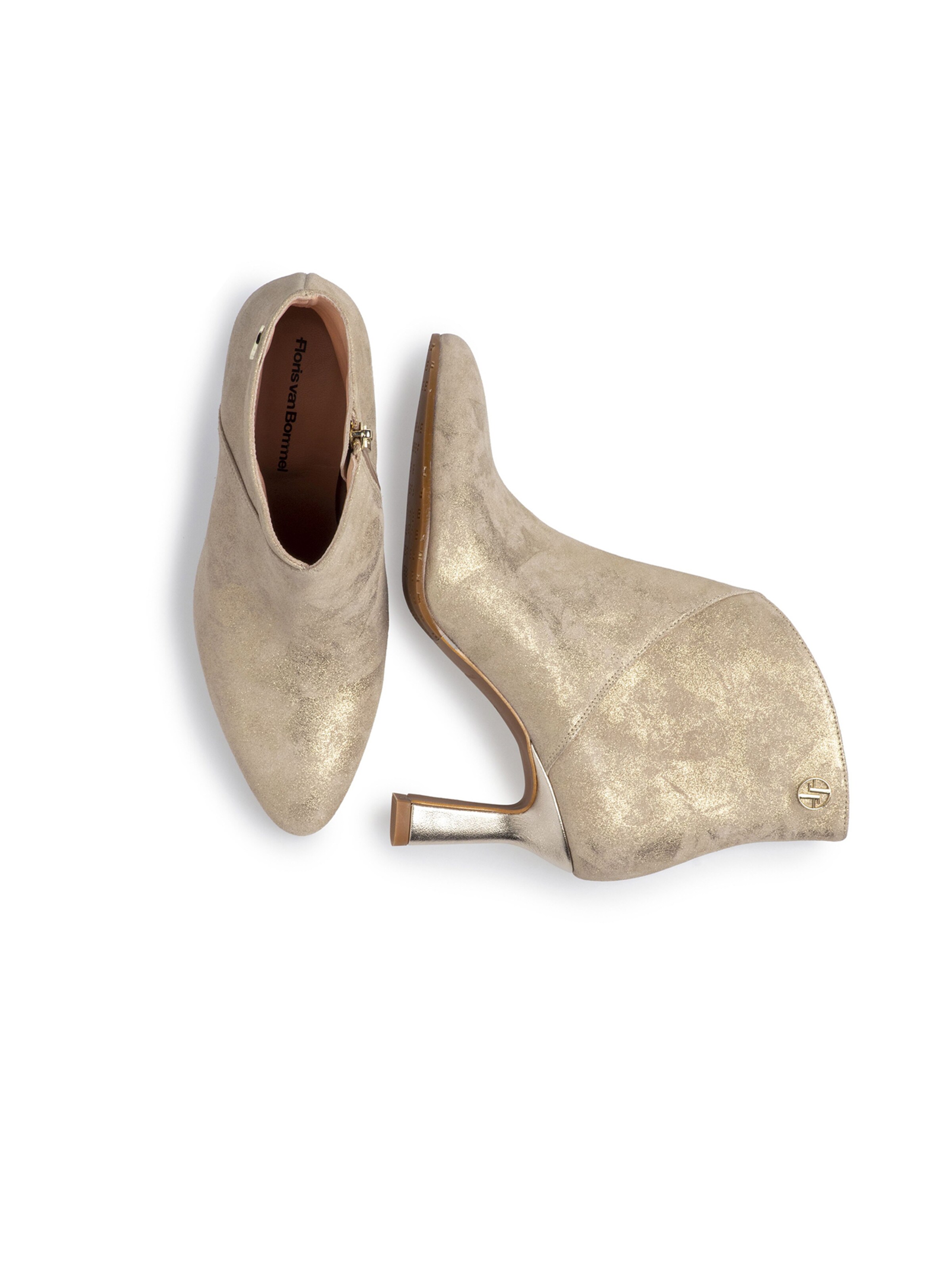 Floris van Bommel Pumps met hoge voorkant 'Saxi 02' in Goud