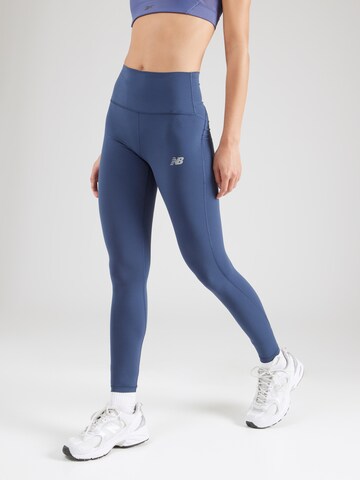 new balance Skinny Sports trousers in Blue: front