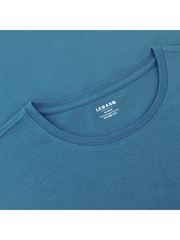 LEBASQ Shirt 'The Baker Crew Neck' in Blue