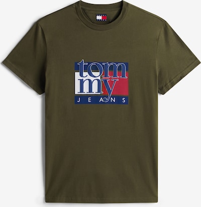 Marškinėliai iš Tommy Jeans, spalva – tamsiai mėlyna / alyvuogių spalva / raudona / balta, Prekių apžvalga