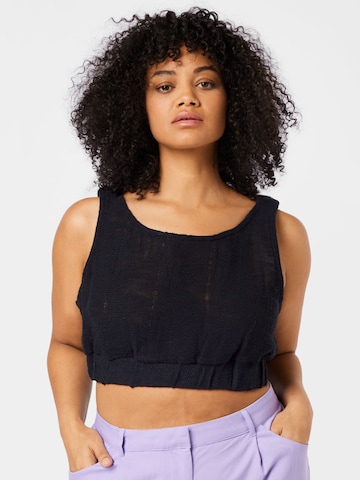 Tops en tricot Cotton On Curve en noir : devant