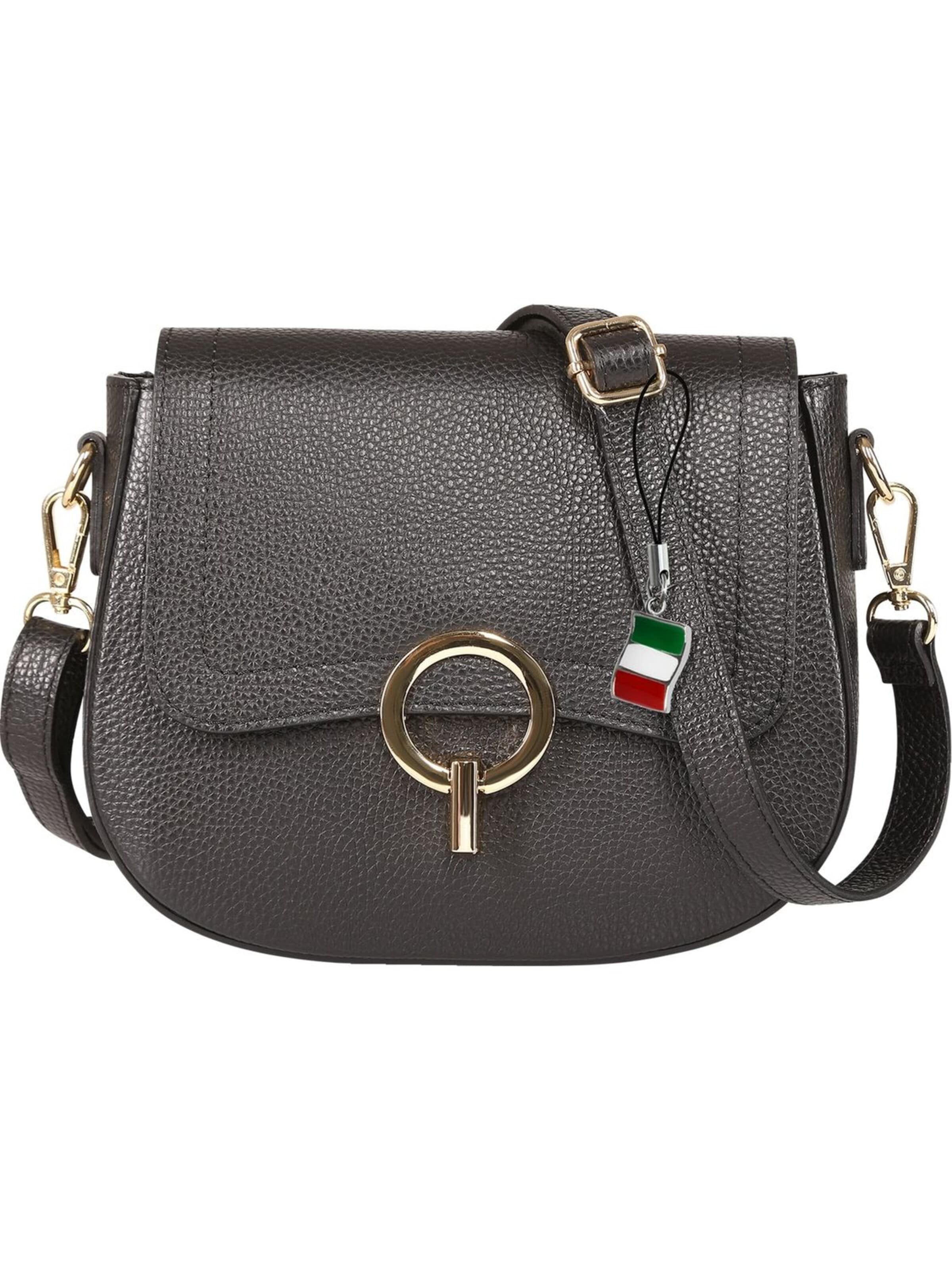 Borsa a spalla di Florence in nero: frontale