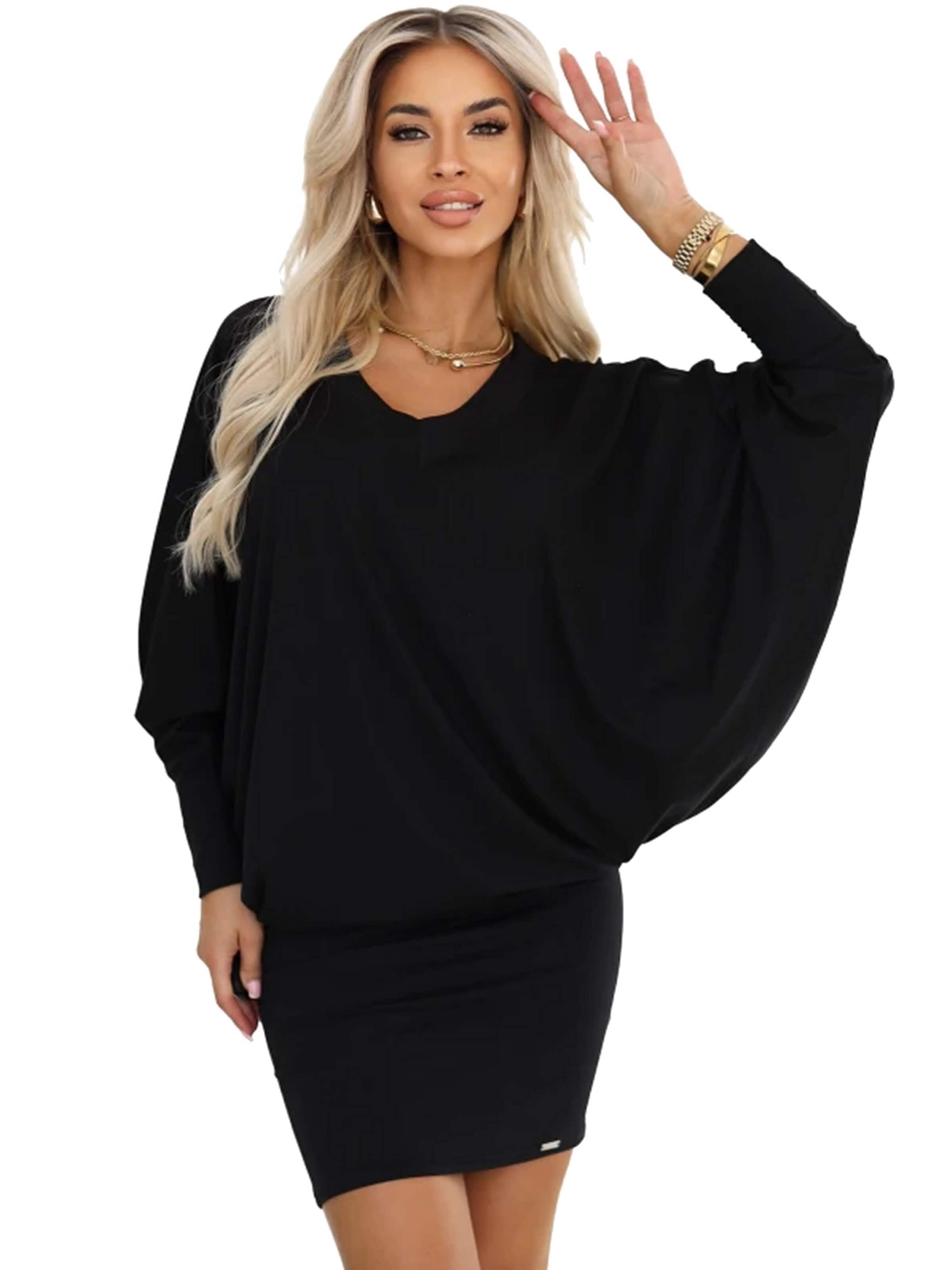 Numoco Evening Dress 'Fledermauskleid' in Black: front