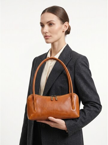 Borsa a spalla 'Borsa a Spalla Donna Pelle Vacchetta I Fratelli - Zip' di I Fratelli in beige