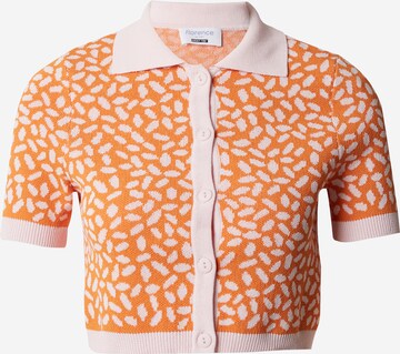 florence by mills exclusive for ABOUT YOU Gebreid vest 'Dazzling' in Oranje: voorkant