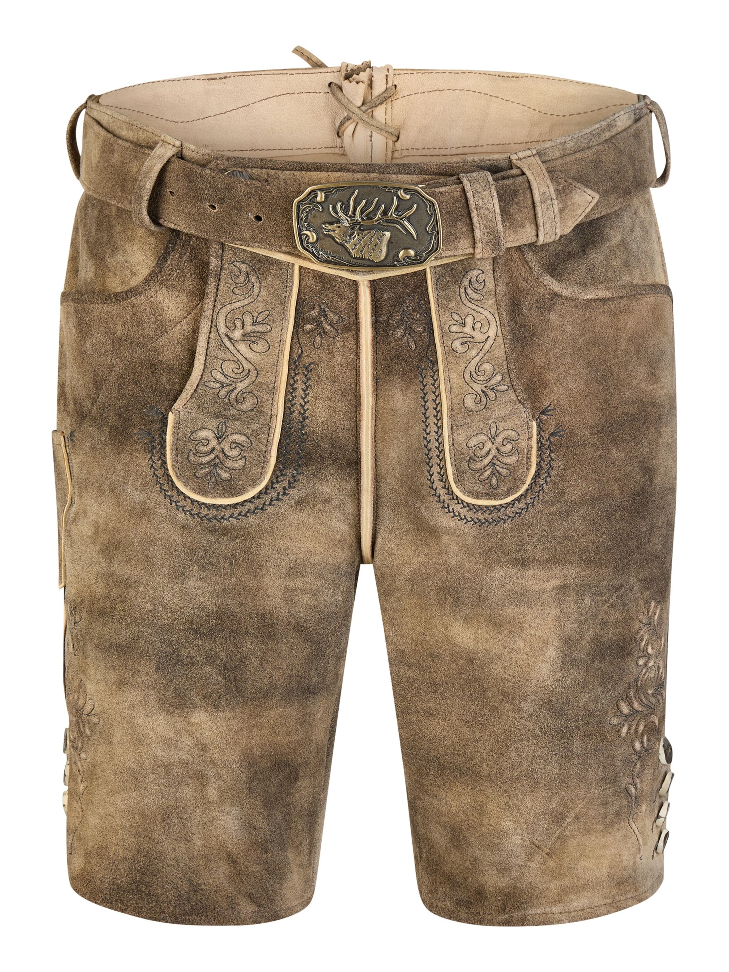 Regular Pantalon folklorique 'Herford' SPIETH & WENSKY en marron : devant