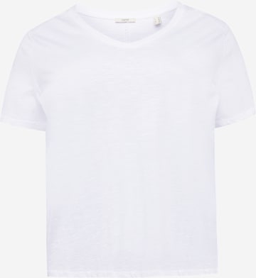 T-shirt Esprit Curves en blanc : devant