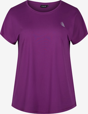 Active by Zizzi Performance Shirt in Purple: front