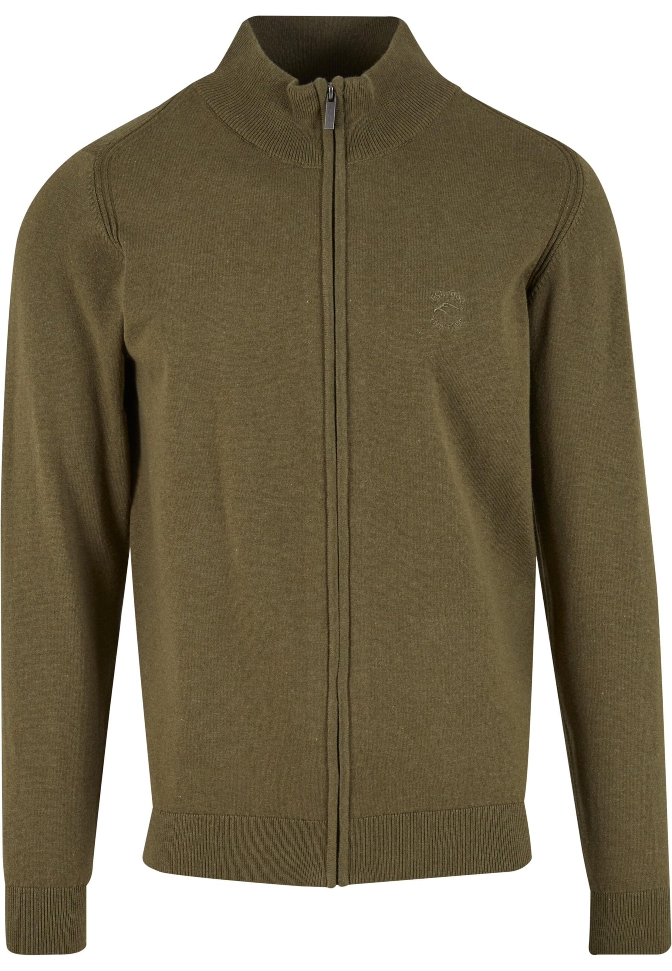 INDICODE JEANS Kardigan 'Tinos' – zelená: přední strana