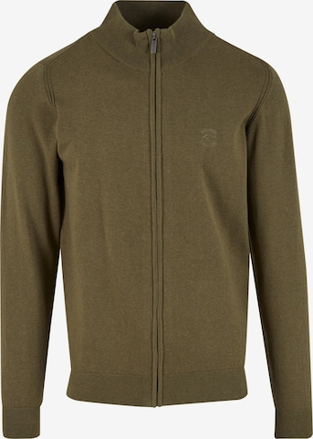 INDICODE JEANS Gebreid vest 'Tinos' in Groen: voorkant