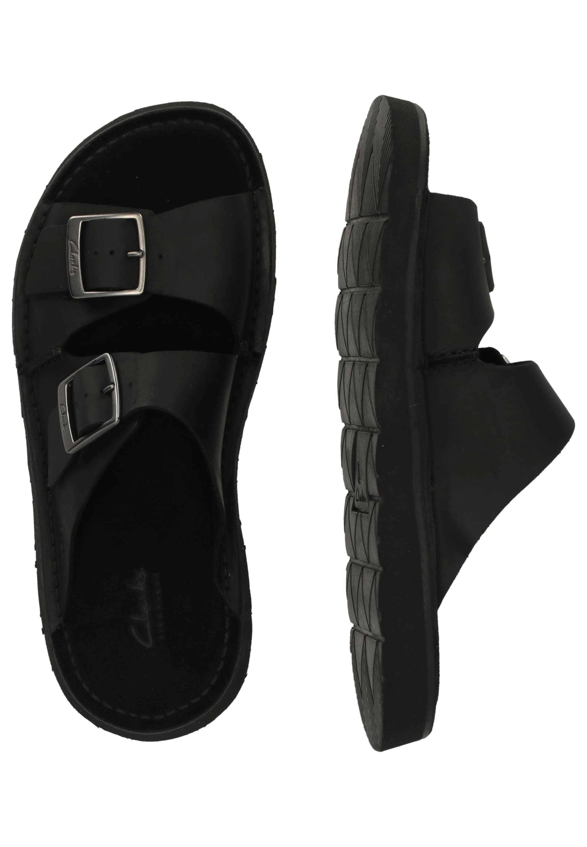 CLARKS Sandale 'Solsbury Strap' in Schwarz