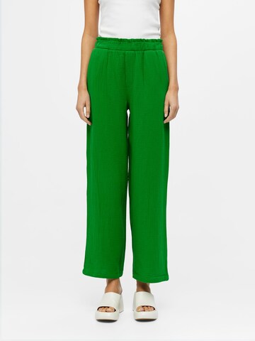 OBJECT Zvonové kalhoty Kalhoty 'Carina' – zelená: přední strana