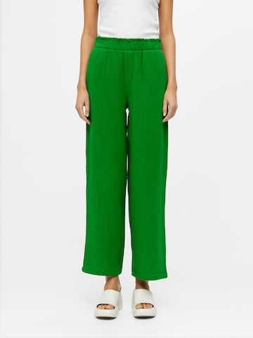 OBJECT Wide leg Broek 'Carina' in Groen: voorkant