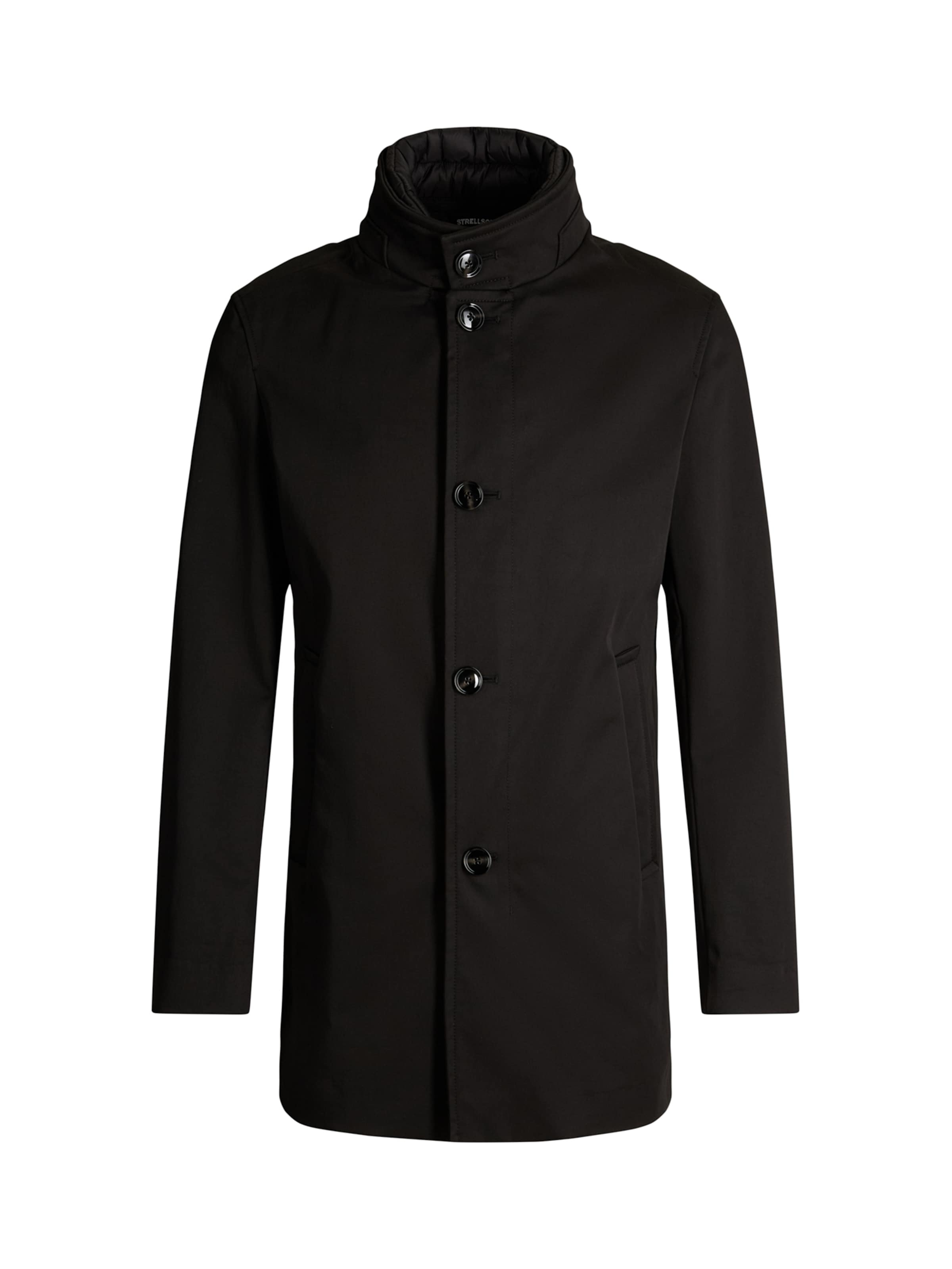 STRELLSON Between-seasons coat ' Finlay ' in Black: front
