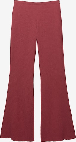 Pull&BearFlared/zvonoliki kroj Hlače - crvena boja: prednji dio