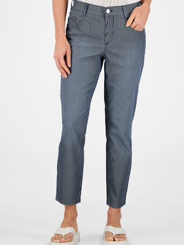 Gardeur Slimfit Broek 'ZURI128' in Grijs: voorkant