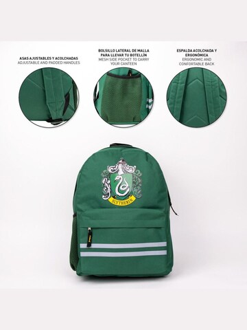 Harry Potter Rugzak 'Harry Potter Rugzak + Etui Slytherin- Hoogte 41cm' in Groen
