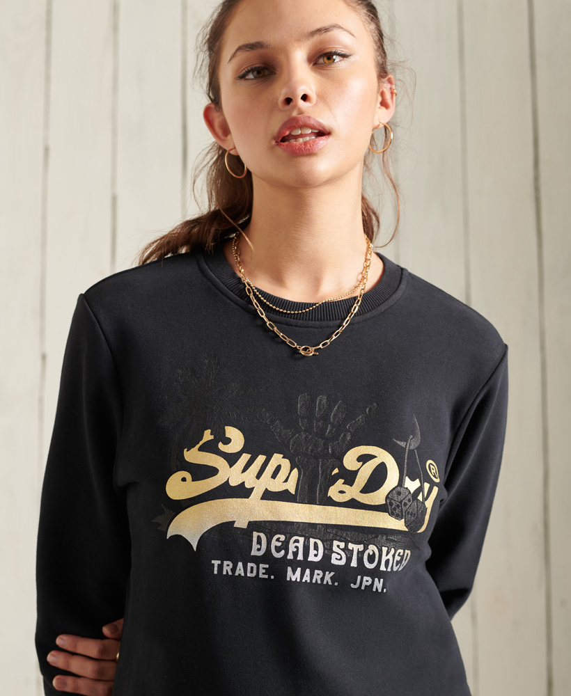Superdry Sweatshirt Itago in Schwarz Superdry Sweatshirt Itago in Schwarz