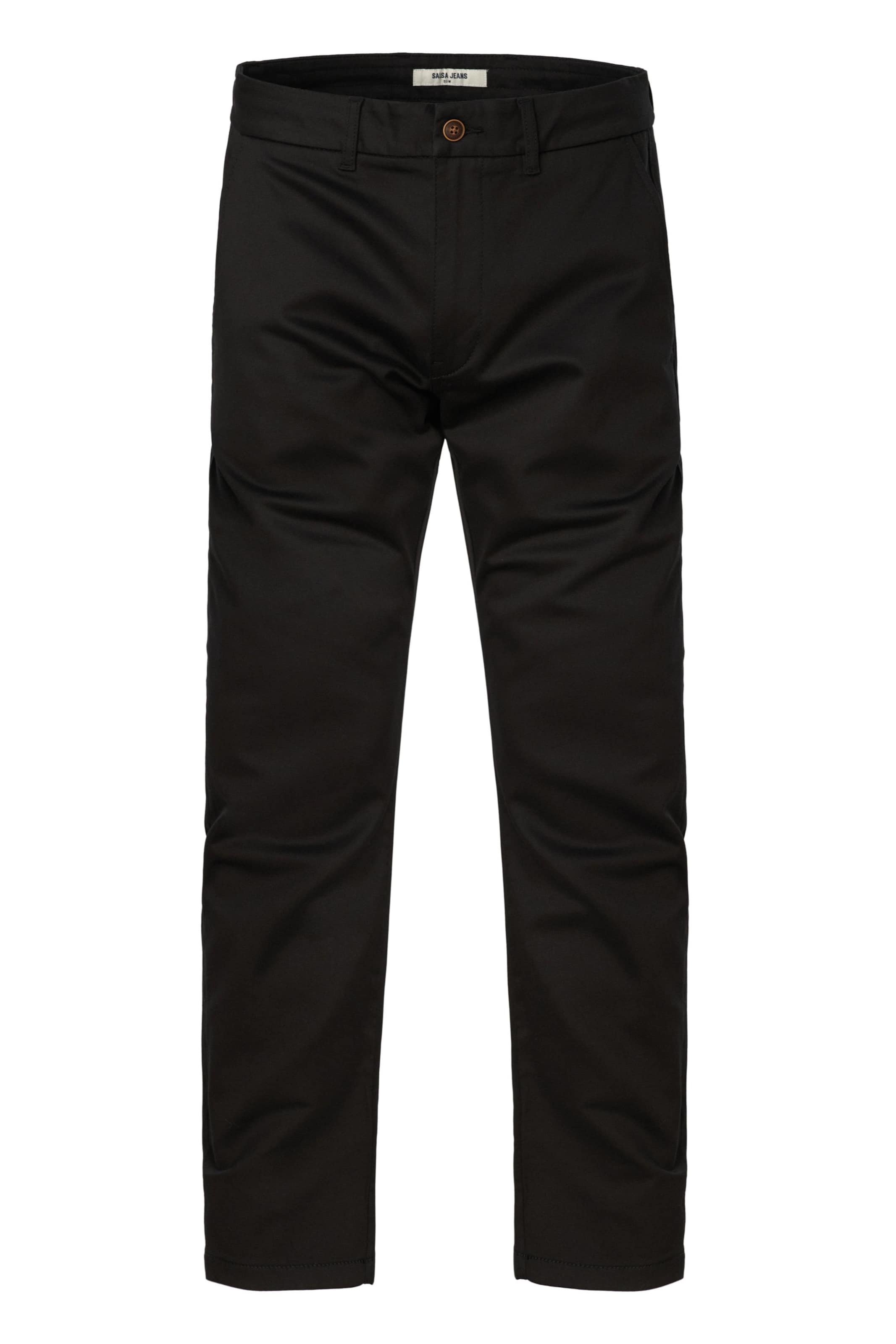 Salsa Jeans Slimfit Chino in Zwart: voorkant