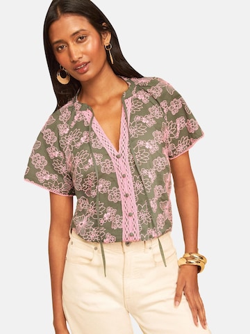 love & roses - Blusa en verde: frente