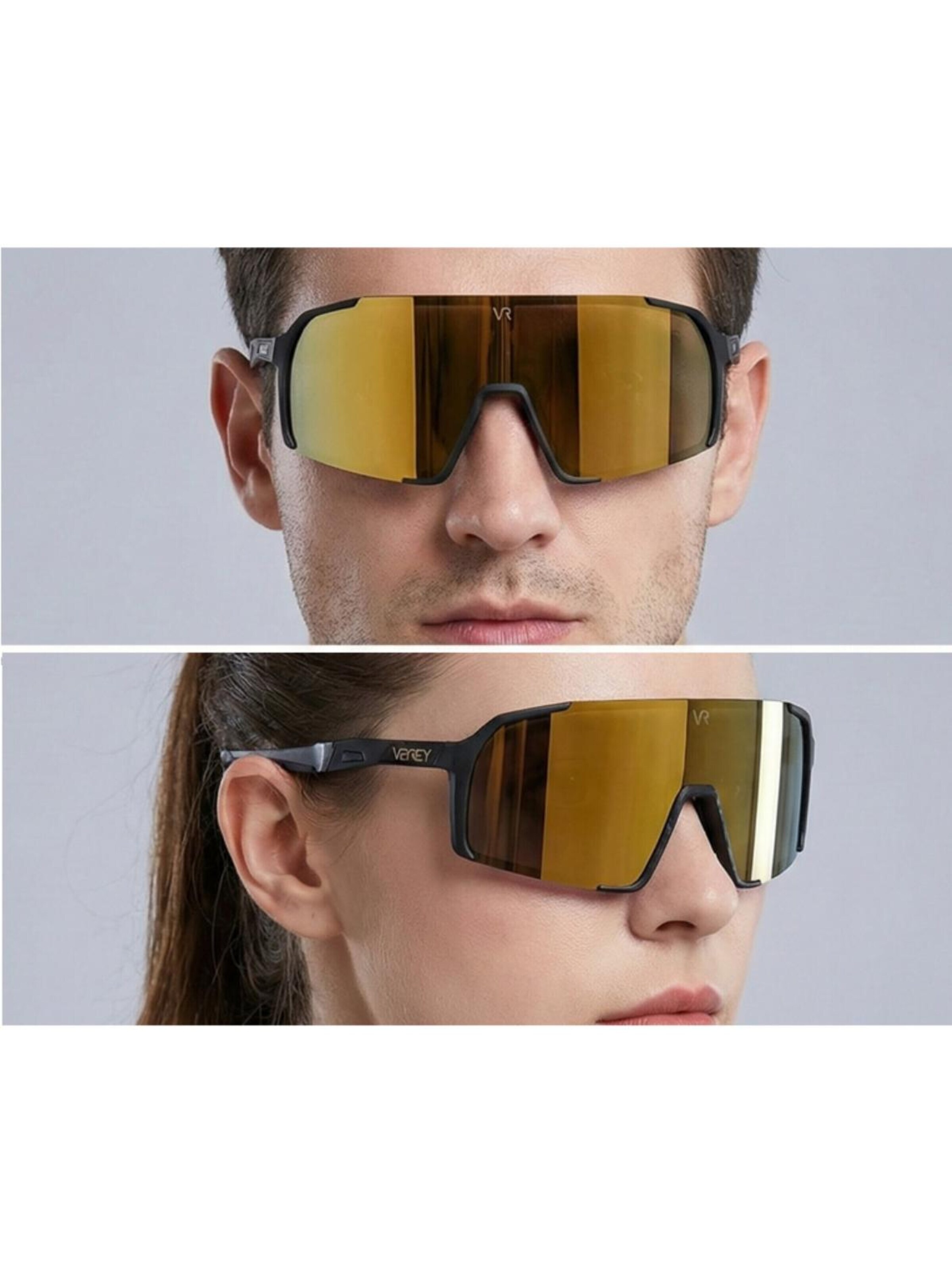Lunettes de soleil sport 'Aeroblade' VEYREY en or