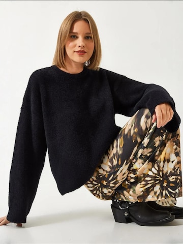 Bianco Lucci - Pullover em preto: frente