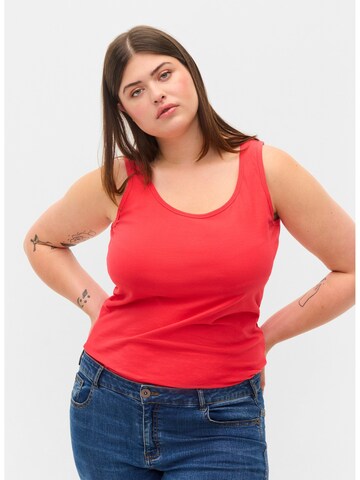 Zizzi Top in Red: front