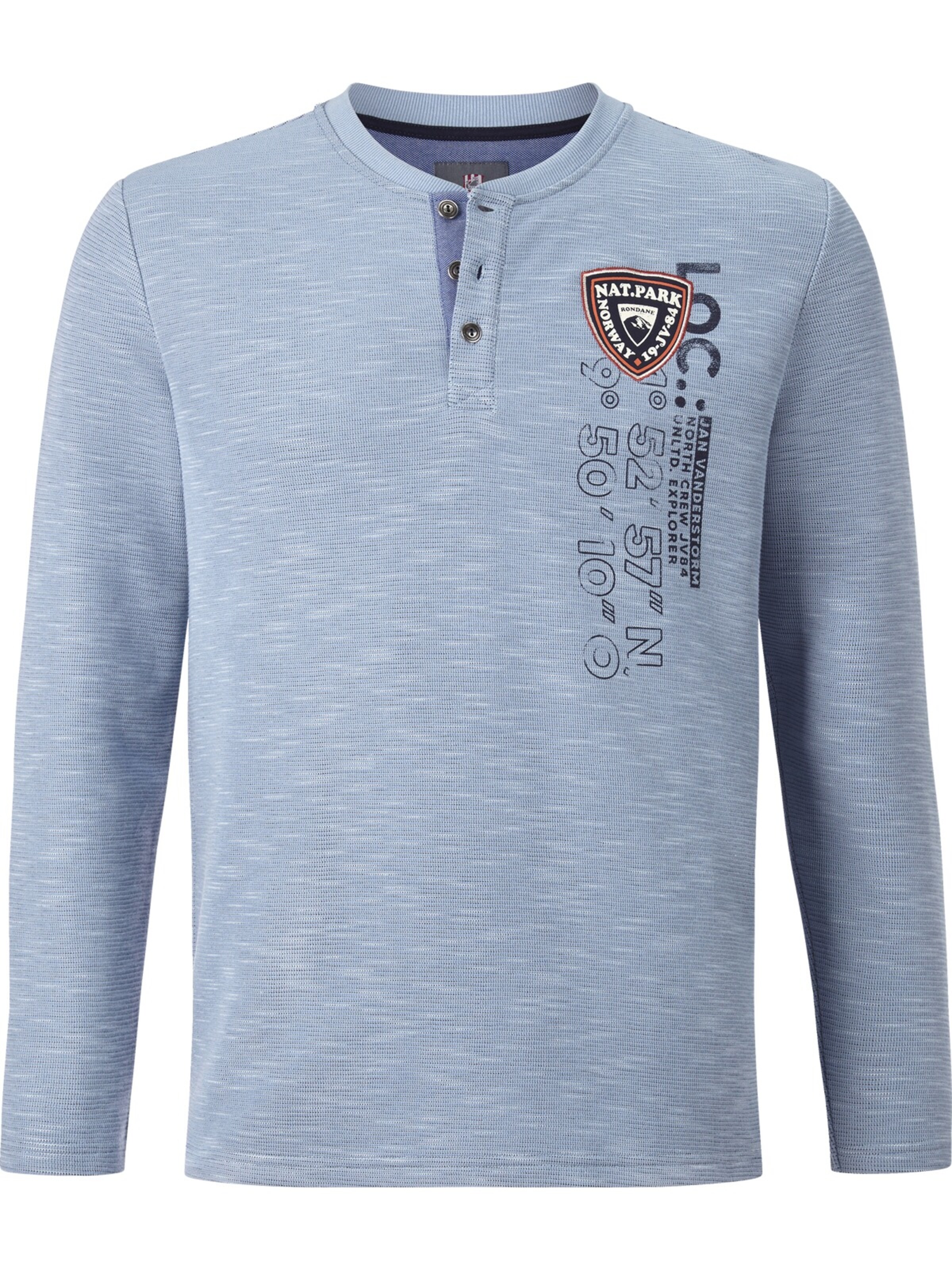 Jan Vanderstorm Sweatshirt ' Reginald ' in Blau: Vorderseite