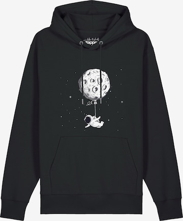 Watapparel Sweatshirt 'Funny Spaceman' in Schwarz: Vorderseite