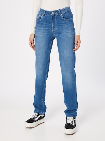 Coupe slim Jean LIEBLINGSSTÜCK en bleu : devant