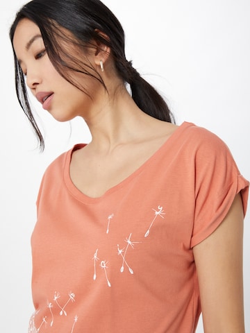 Iriedaily T-shirt 'Pusteblume' i orange
