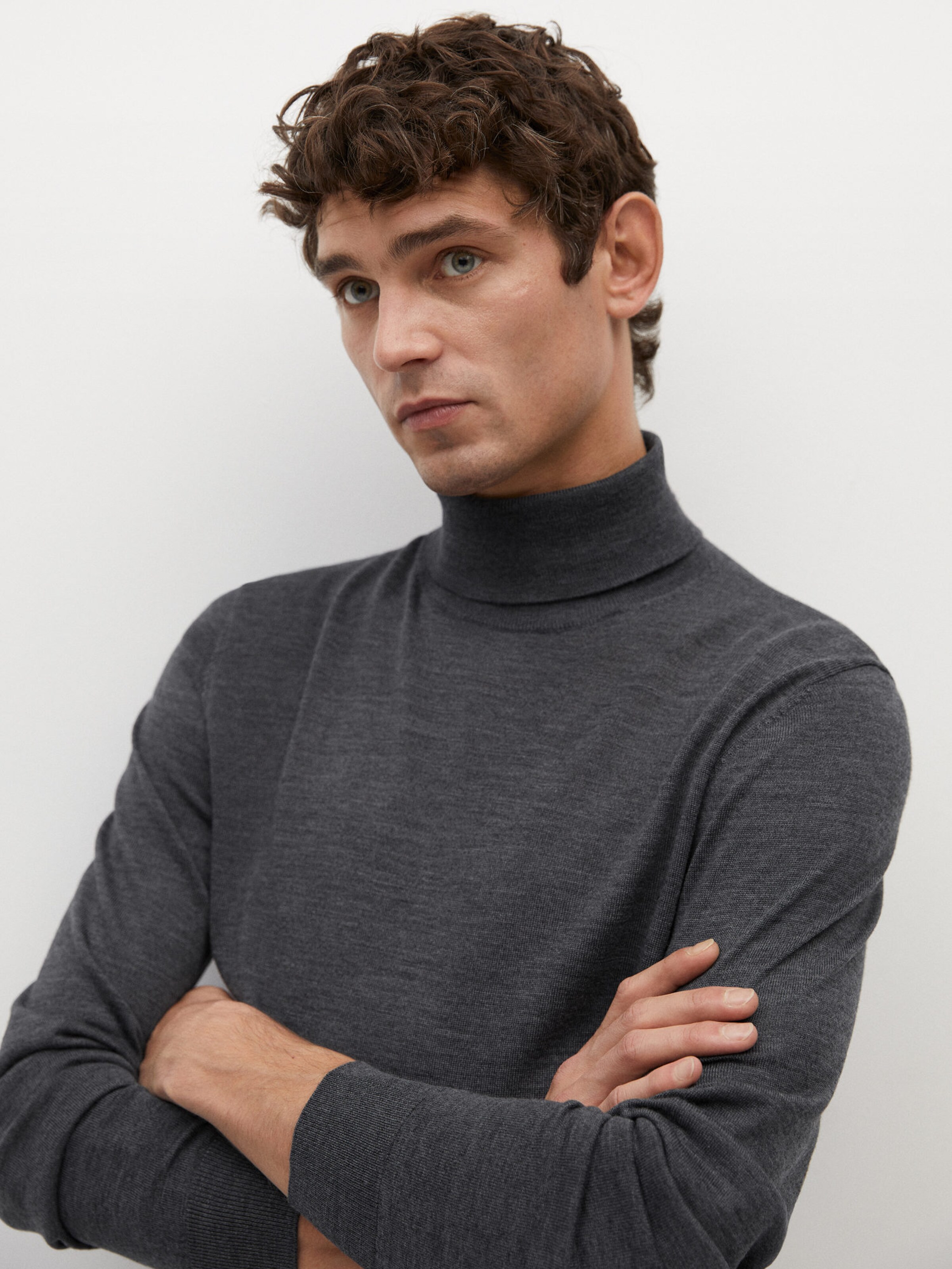 Männer Pullover & Strick MANGO MAN Pullover 'WILLYT' in Dunkelgrau - IM32545 Männer Pullover & Strick MANGO MAN Pullover 'WILLYT' in Dunkelgrau - IM32545