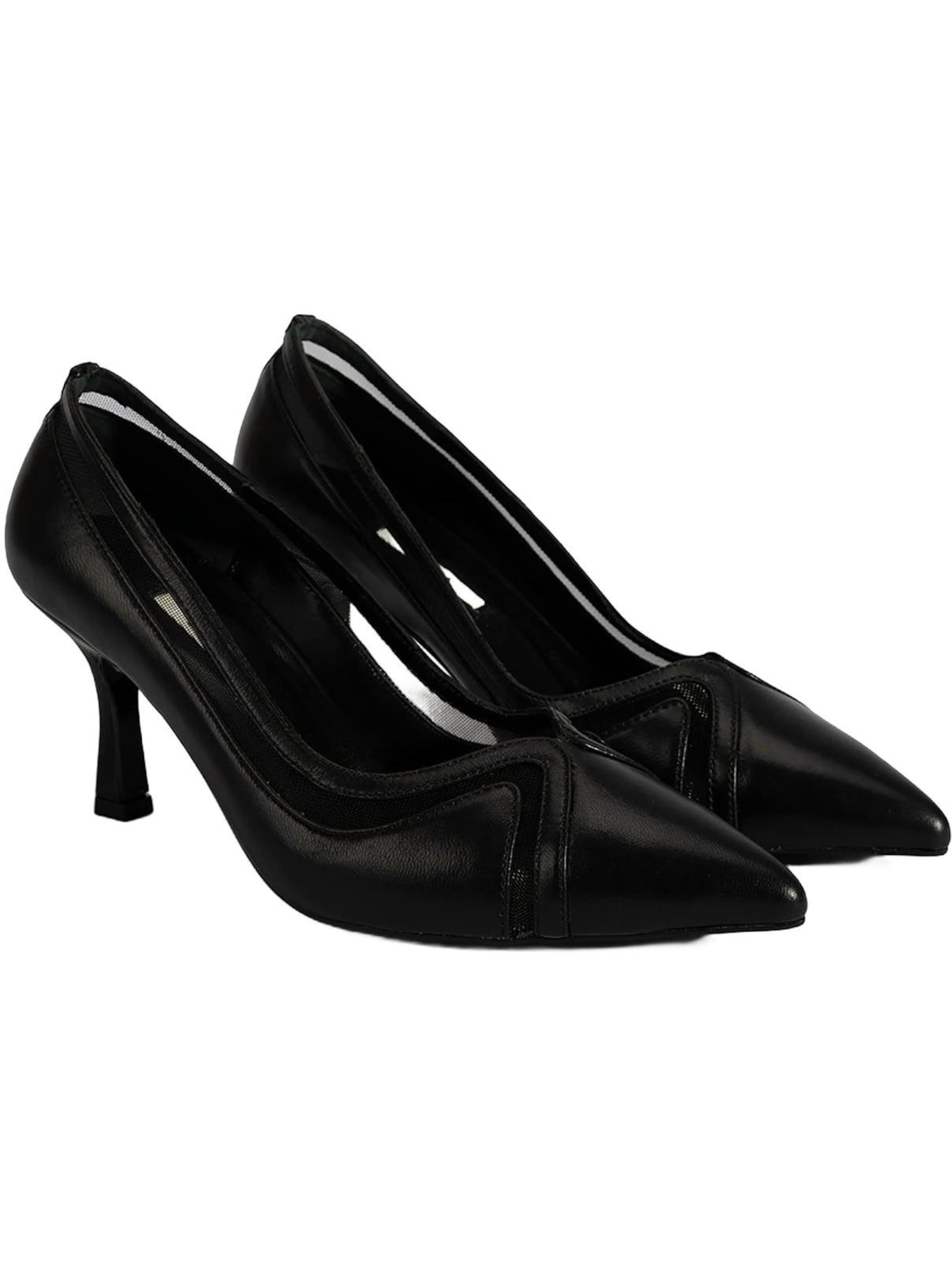 Desa - Zapatos destalonado 'High Heels' en negro: frente