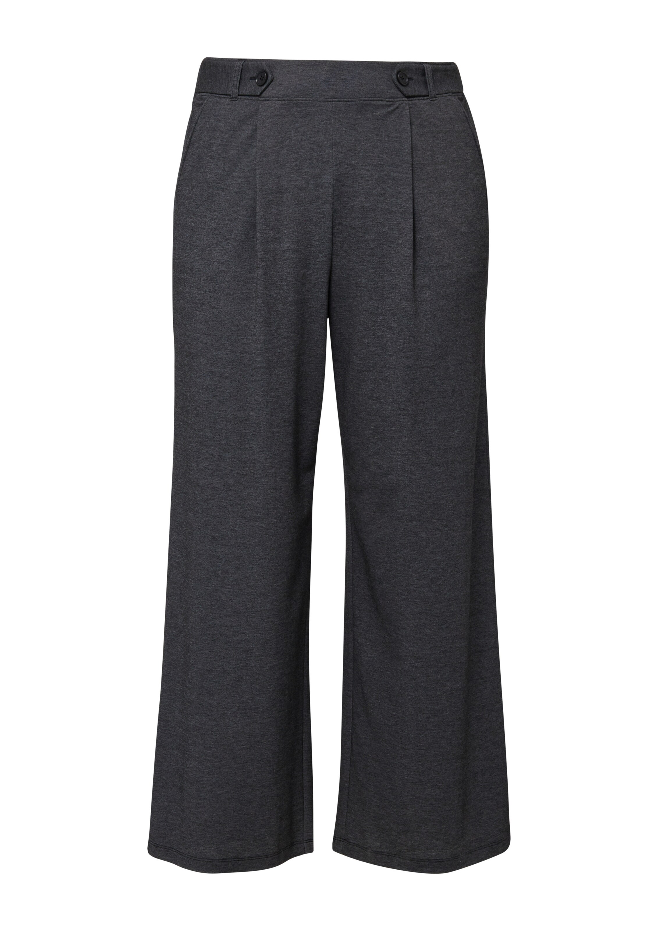 QS Wide Leg Hose in Grau: Vorderseite