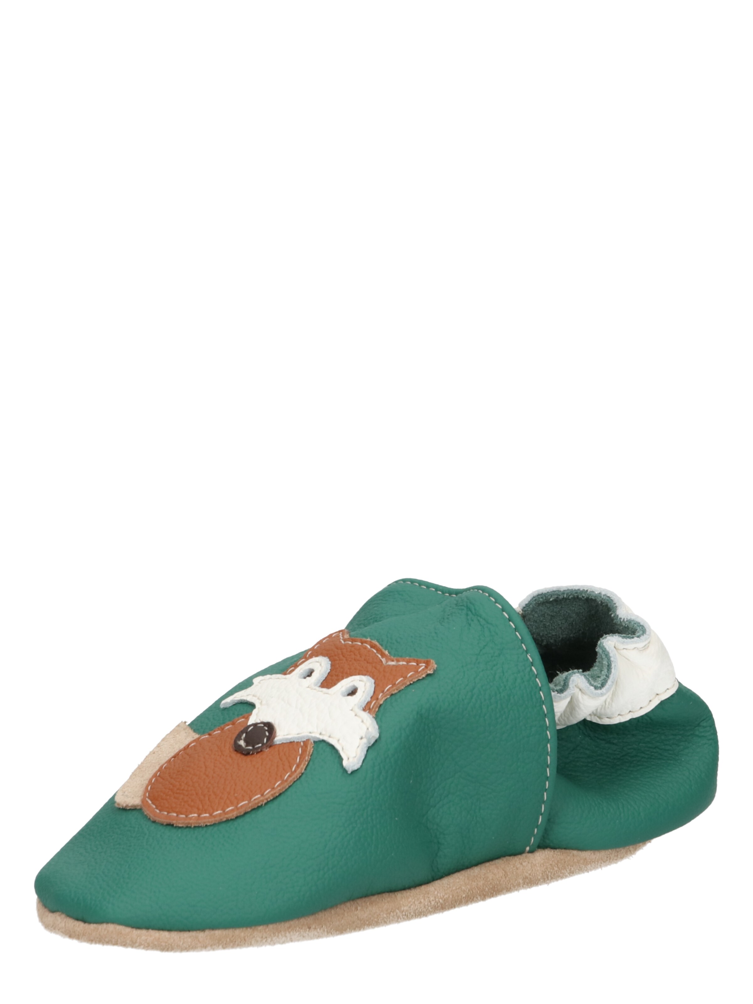 BECK Papuče 'Fuchs' - Zelená: predná strana