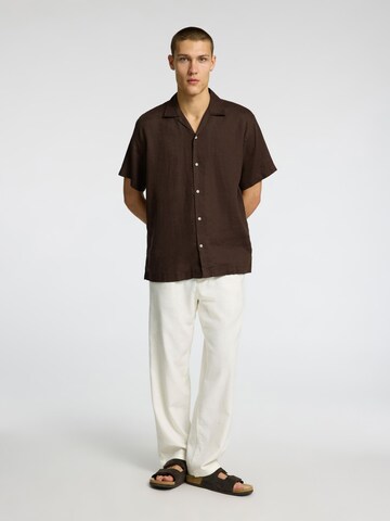 SELECTED HOMME Regular fit Overhemd in Bruin