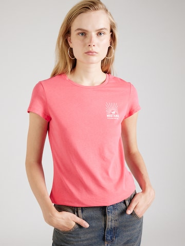 MUSTANG Shirt 'ALEXIA' in Rood: voorkant