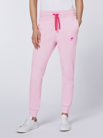 Polo Sylt Tapered Pants in Pink: front